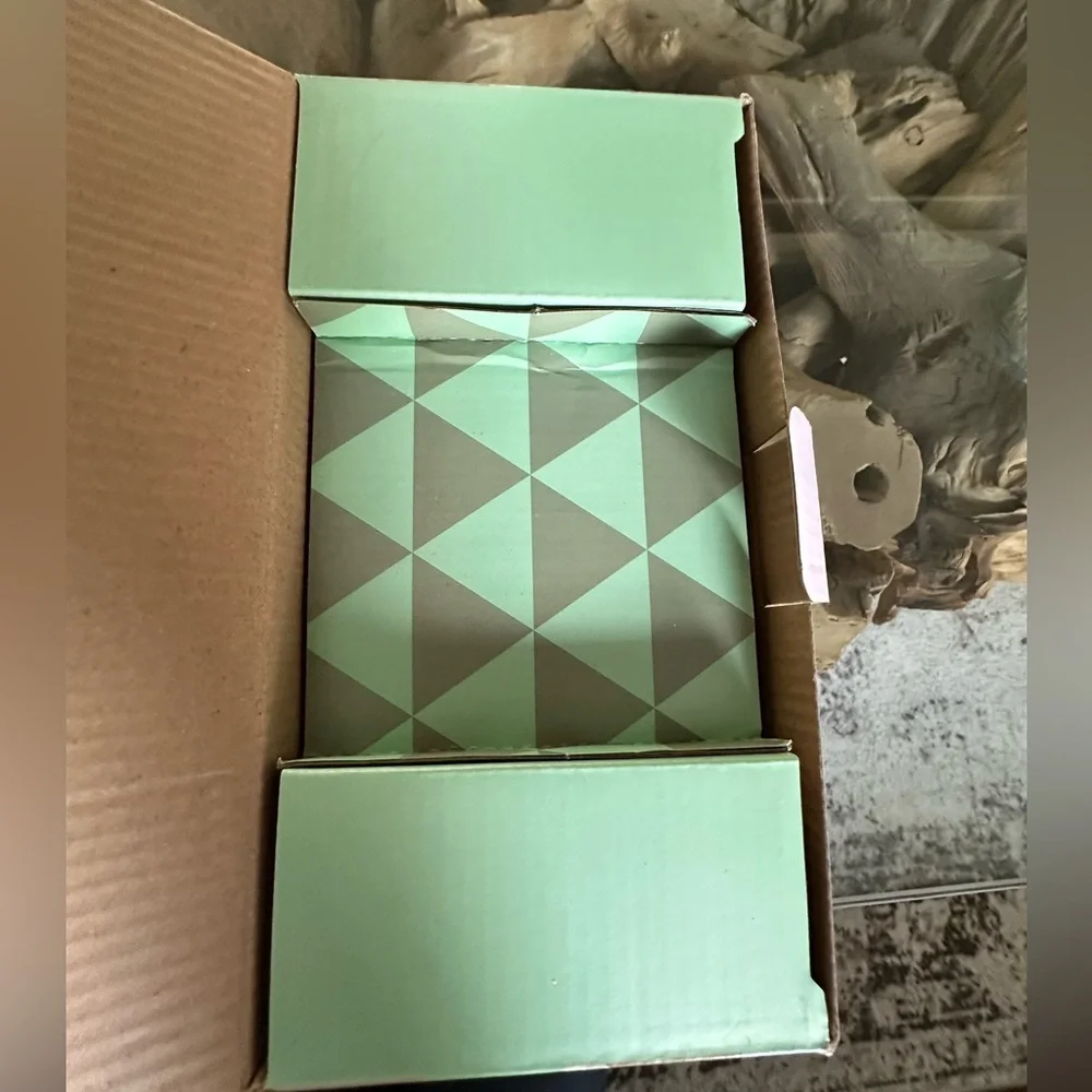 Jonathan Adler BIBA Ribbed Glassware Set of 2 NWT 13oz Aquamarine Glasses $98